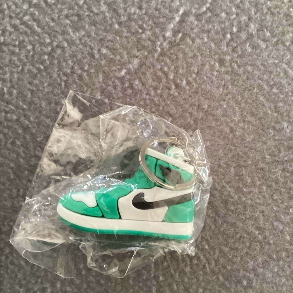 Green white black Jordan high top sneaker key chain